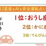 【12星座＆AI&安全運転占い】今日のあなたの運勢は？