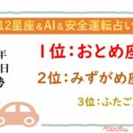 【12星座＆AI&安全運転占い】今日のあなたの運勢は？