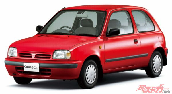 マーチタンゴのベースとなった2代目マーチ(K11型)。全方位的に優れたモデルで、ベース車として多くの「マーチ◯◯」を生み出した。また、キューブもこのマーチの派生車だった