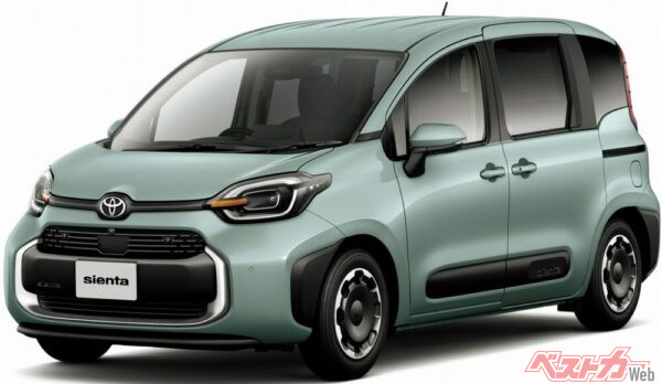 2025年5月に一部改良されたシエンタ。スマートフォンを車両のキーとして使用できるデジタルキーのメーカーオプション設定や、10.5インチディスプレイオーディオPlusを設定グレードに標準化するなど、商品力が高められている