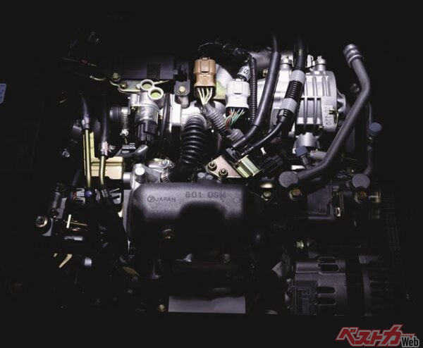 サンバーのスーパーチャージャー付エンジン