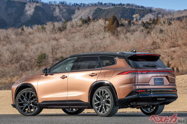 リアはドッシリ感がありSUV的。左右をつないだリアコンビがボディサイドに回り込むのでワイド感が強調