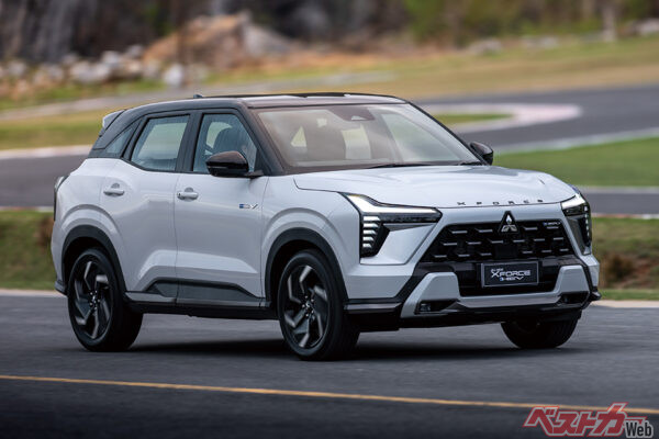 2024年2月に、ASEAN諸国で販売を開始した三菱 エクスフォース。ストロングハイブリッド搭載の意欲作だ