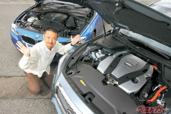 BMW320dに搭載されるディーゼルターボは直列4気筒で1995cc。最高出力は184psだが最大トルクは38.7kgmを1750rpmで発揮する。このトルクはスカイラインをも凌ぐ!