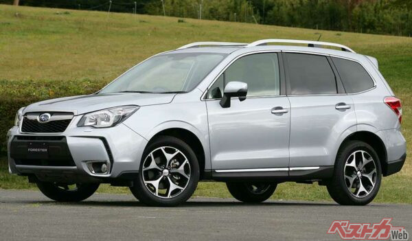 3位 フォレスター……2012年11月にフルモデルチェンジされた現行4代目モデル。ターボ車にレガシィ2.0GT DITの積む2LDITエンジンを280psにデチューンして搭載。片岡氏はフォレスターを1位に選出