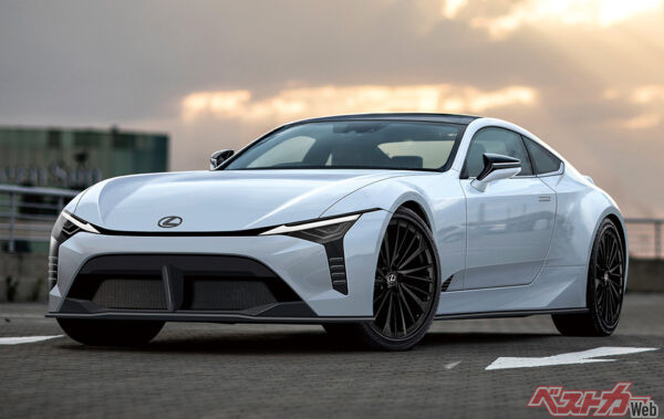 レクサスLC＋RC統合スポーツは、2LターボHEVで登場。2＋2シーターのFRスポーツだ（ベストカー編集部作成の予想CG）