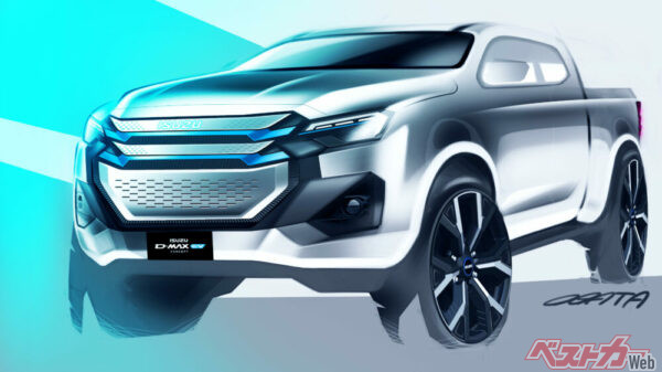 D-MAX EV開発時のイメージスケッチ