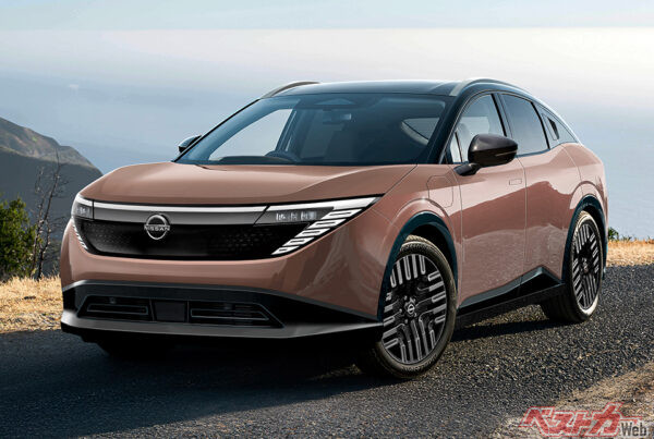 2025年度に出る新型リーフ。バッテリーが待望の水冷となることで性能は大きく向上（ベストカー編集部作成の予想CG）