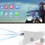 【近未来】ライダーの目の前にナビ画面や後方映像を“投影”！ カエディアが「ヘッドアップディスプレイ スマートレコードアイ KDR-BH2」を発表