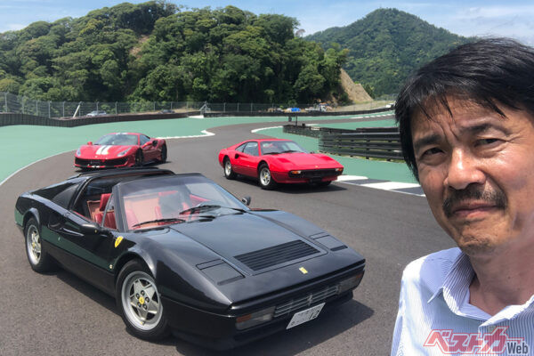 ずっとフェラーリの人である清水草一氏。しかしフェラーリしか知らないわけではなく、さまざまなクルマを愛車としつつフェラーリに乗り続けているのだ