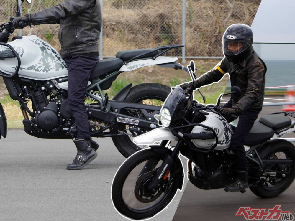 165cm足つき△】ロイヤルエンフィールド「ヒマラヤン」足つきチェック