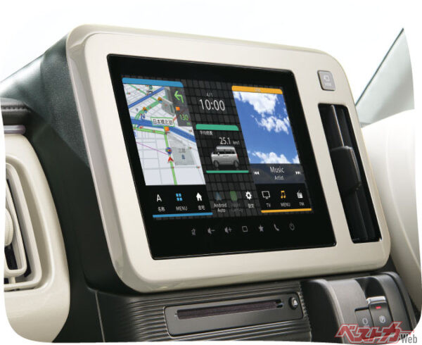 ベージュの差し色が目を引くインパネ