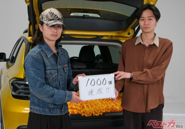 1000個達成。3段目まで852個+148個。心なしか表情が曇っている