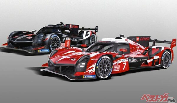 ル・マン24時間レースに参戦する2台のトヨタGR010。7号車はTS020をオマージュする特別なカラーリングで参戦!!