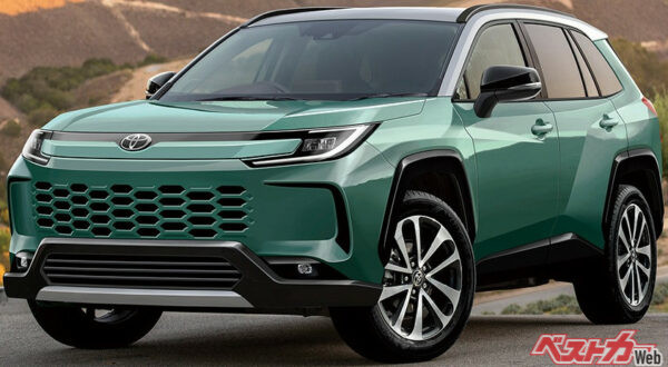 新型トヨタ RAV4公式チラ見せきた!!　クラウン顔でハイブリッド系のみ？　期待大のFMCは25年11月頃に