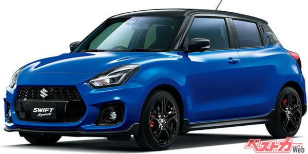 2025年3月から期間限定販売されているスイスポの特別仕様車「ZC33S Final Edition」。深みのあるボディカラー「フロンティアブルーパールメタリック」がイメージカラーだ