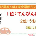 【12星座＆AI&安全運転占い】今日のあなたの運勢は？