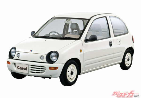 1989年登場2代目キャロル。オートザムブランドなだけあって1992年に登場したAZ-1にもキャロルの面影がある