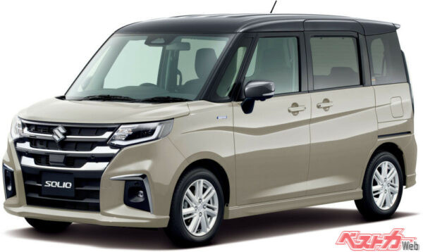 2025年1月に一部商品改良をしたソリオ/ソリオバンディット。フェイスリフトやエンジンの更新、運転支援更新など、大幅アップデートが施されている(写真はソリオ)