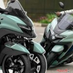 2025年新型「トリシティ125」YZFシリーズ顔になって欧州登場！  TFTメーターも新搭載、ナビ表示も可能に