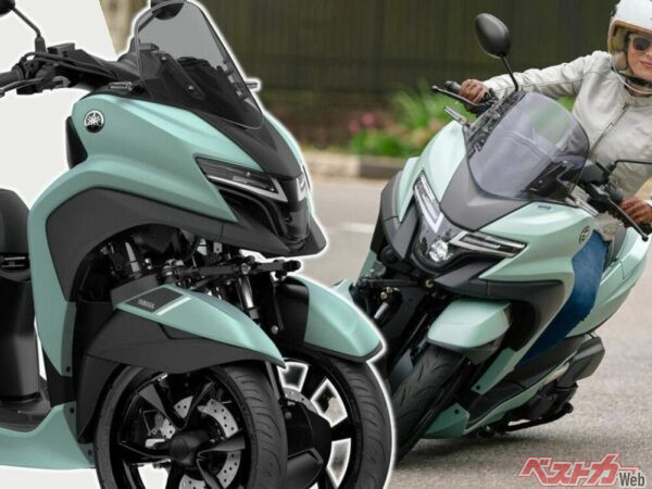 2025年新型「トリシティ125」YZFシリーズ顔になって欧州登場！  TFTメーターも新搭載、ナビ表示も可能に