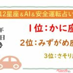 【12星座＆AI&安全運転占い】今日のあなたの運勢は？