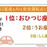 【12星座＆AI&安全運転占い】今日のあなたの運勢は？