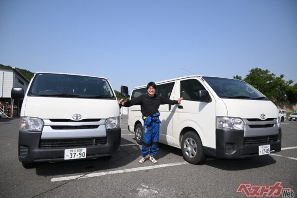 ハイエースに装着したアイワゴンWA70をライバル社のタイヤと比較試乗した