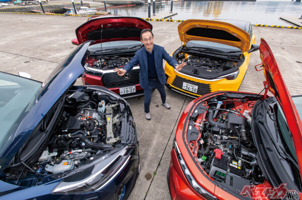 エンジンは1.2〜1.5Lを搭載。LBXとキックスは3気筒、フロンクスとWR-Vは4気筒だ