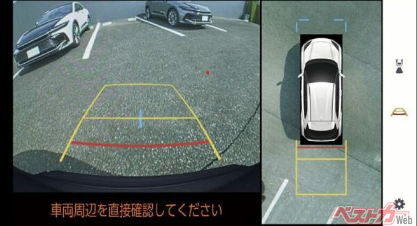 ヤリスクロスのパノラミックビューモニター（床下透過映像表示機能付き）