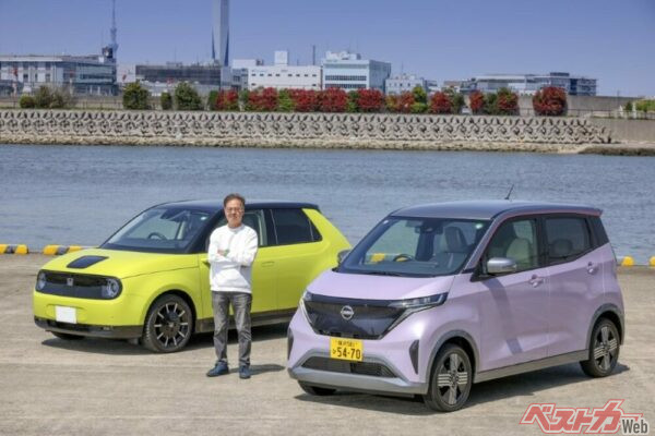 筆者の片岡英明氏は現在もEVのホンダe（写真左）を所有。サクラをどう見る！