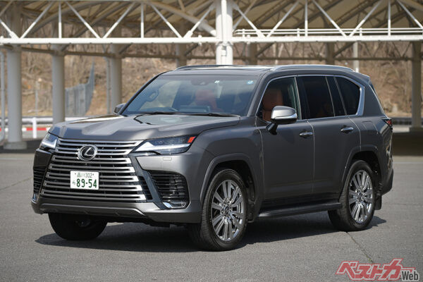 レクサス LX(2022年1月登場・1450万〜2100万円)全長5100×全幅1990×全高1885mm、3.5LV6(415ps)、WLTCモード燃費8.1km/L(600)