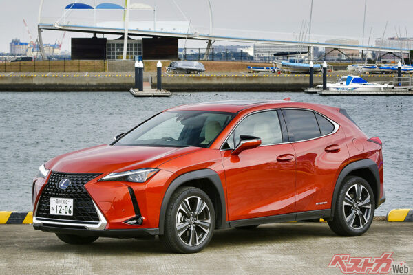 レクサス UX（2018年登場）。C-HRなどと同じGA-CプラットフォームをベースとするコンパクトクロスオーバーSUV