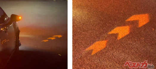 歩行者にもクルマの進路がわかりやすくなるのは安全にもつながる