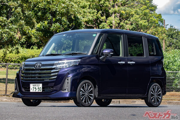 トヨタ ルーミー（174万2400～229万4600円）。全長3700×全幅1670×全高1735mm、1L直3（69ps）、WLTCモード燃費18.4km/L（G・FF）
