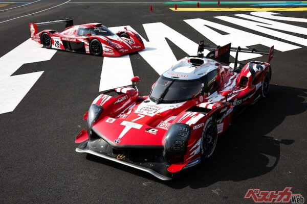 ル・マンではTS020をオマージュした特別カラーで挑む7号車のGR010。この2台の並びとかエモすぎ!!