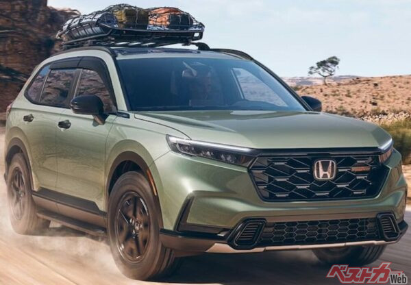 北米仕様のCR-V e:HEV。動力性能や燃費といったパフォーマンスが高く、ホンダブランドに相応しいミドルクラスSUVに仕上がっている