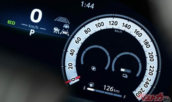 向かって左がターボメーター、右が念願のハイブリッドメーター!!!