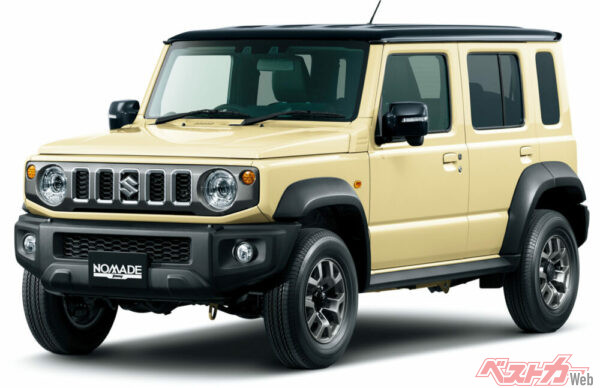 即受注停止となるほど待ち望まれていた5ドアジムニーとなるノマド。それにもかかわらず高額で中古が出てくるなど由々しき事態だ