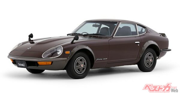 L型エンジン搭載車のなかで代表格とも言えるのが「フェアレディ240ZG」。その姿に心躍らせたファンは多いだろう