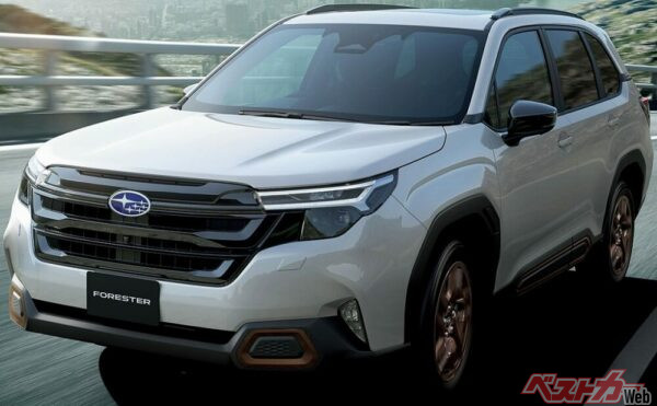 新型フォレスターに設定されたストロングハイブリッドのS:HEVは、エンジンが最高出力118kW（160PS）、最大トルク209Nm、駆動用モーターは最高出力88kW(119.6PS)、最大トルク270Nm。燃費も18.8km/Lと十分に高いスペックを実現
