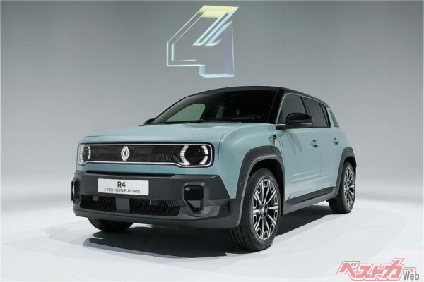 ルノー4 E-Tech Electric。今どき珍しい「顔面系」