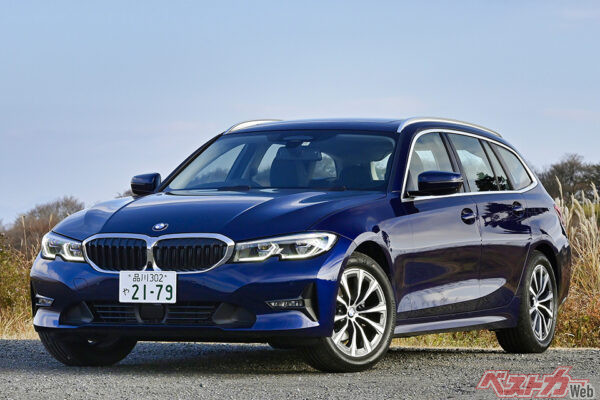 BMW 3シリーズツーリング（現行型・2019年登場）。中古車で多く流通しているのは2Lガソリンターボ車や2Lディーゼルターボ車
