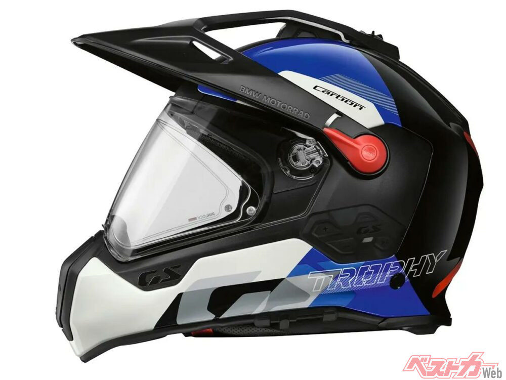 BMW GS カーボンXL 　ヘルメット ブラック　青ミラーシールドつき BMW GS カーボンXL ヘルメット ブラック青ミラーシールドつき