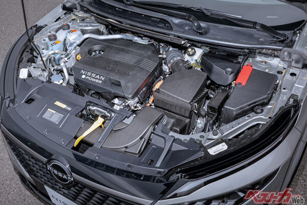 直列3気筒1.5Lは従来型同様だが、ボア×ストロークは異なり、ロングストローク化。また可変圧縮比機構は廃止して高圧縮比化。発電用に特化した特性とした