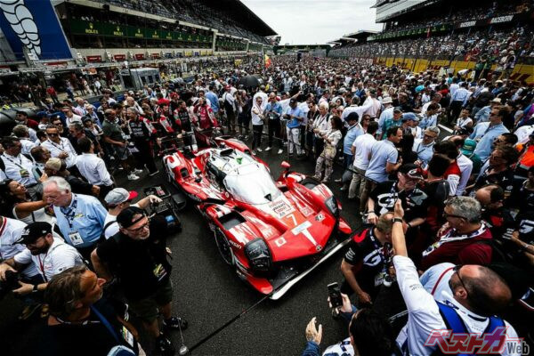 ル・マン初参戦から40年目の2025年。トヨタはGR010 HYBRID<br>7号車にTS020を彷彿とさせるカラーリングを施してレースに臨んだ