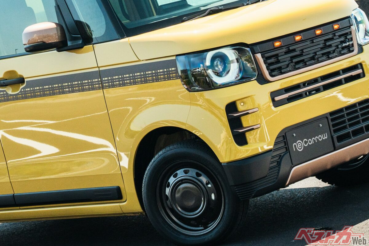 塗装済✨世界に1セット　鉄チンでもおしゃれ可愛くカッコよく！　軽自動車サイズ 軽自動車にバッチバチにキマる!! シブさを際立ててるウェッズの鉄チン