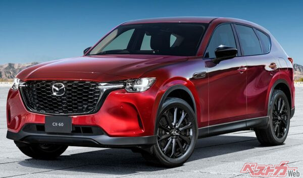 CX-60。CX-5と違い、こちらはラージプラットフォーム商品群