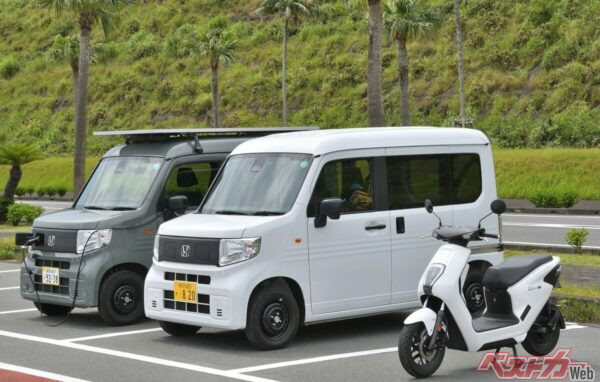 電動スクーターEM-1 e:、N- VAN e:、そしてでん吉とEV3台が八丈島を走りまくった