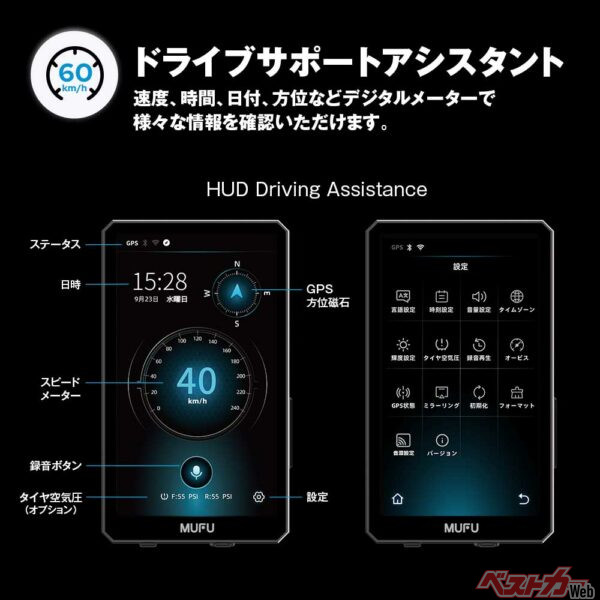 オービス検知だけでなく、快適・安全な運転をサポートしてくれる